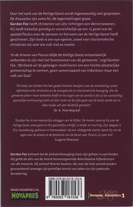 Achterkant van De Heilige Geest in de gemeente