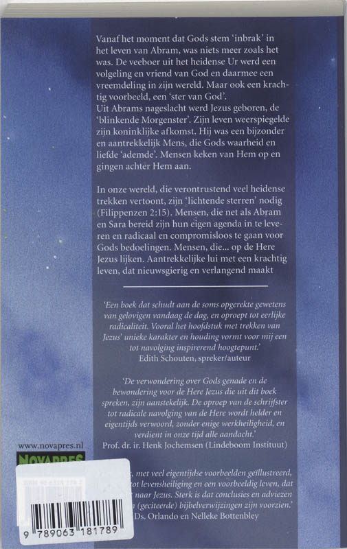 Achterkant van Sterren aan de hemel