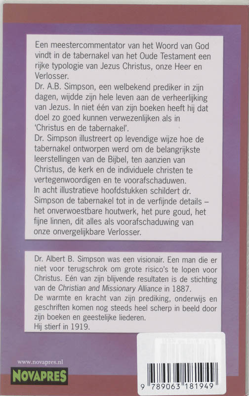 Achterkant van Christus en de tabernakel