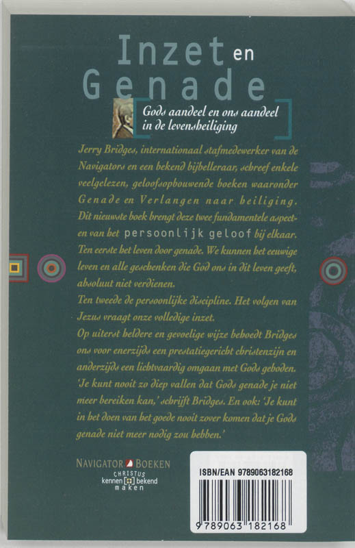 Achterkant van Inzet en genade