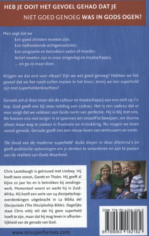 Achterkant van De dood van de moderne superheld