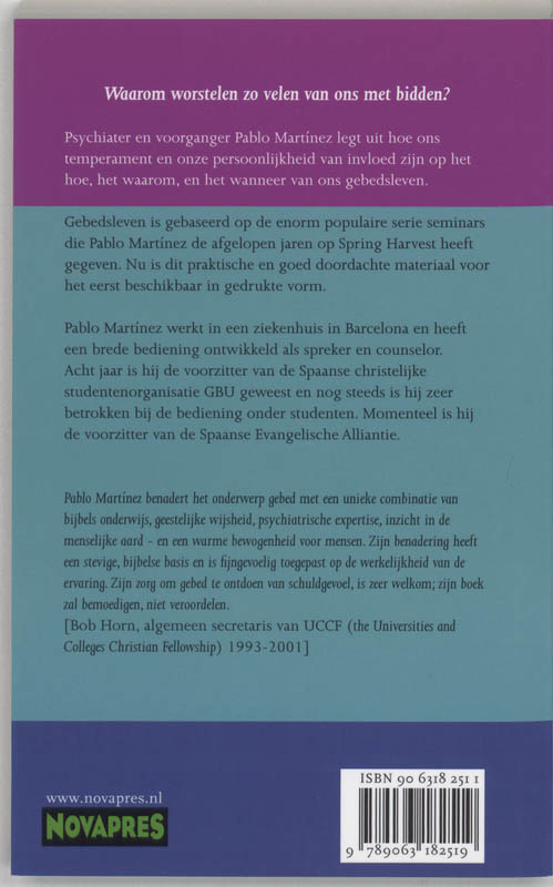 Achterkant van Gebedsleven