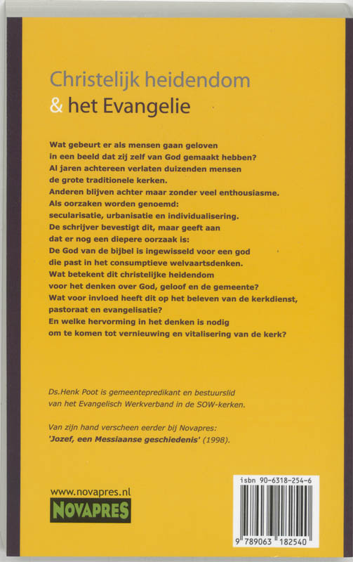 Achterkant van Christelijk heidendom & het Evangelie