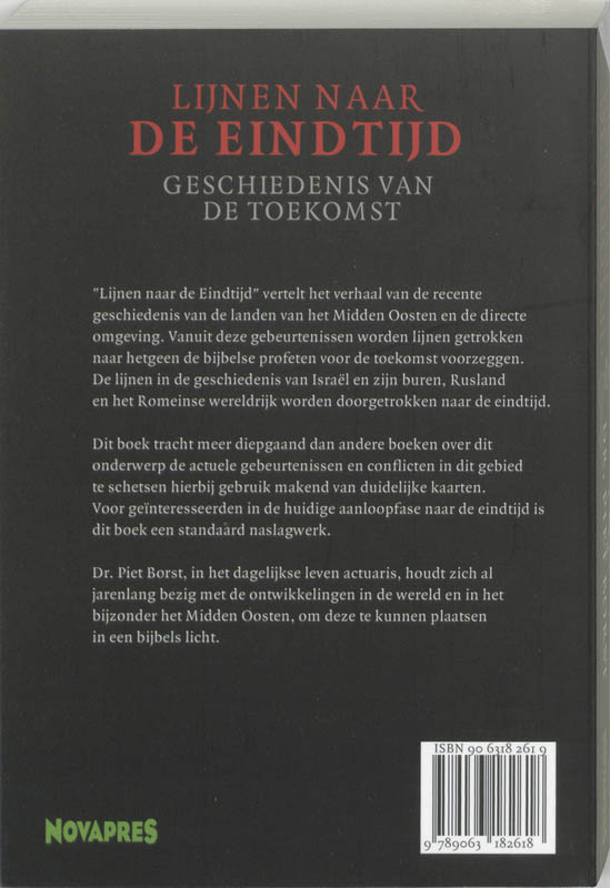 Achterkant van Lijnen naar de eindtijd