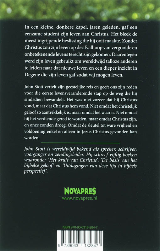 Achterkant van Waarom ik een christen ben