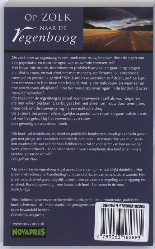 Achterkant van Op zoek naar de regenboog