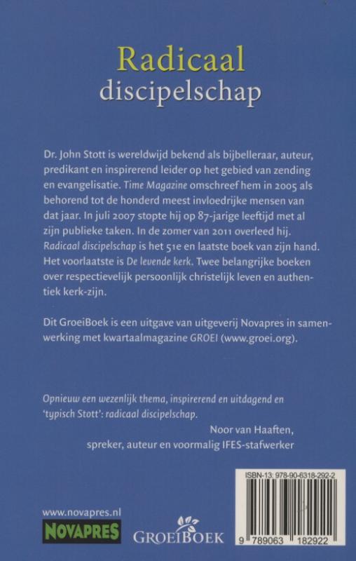 Achterkant van Radicaal discipelschap