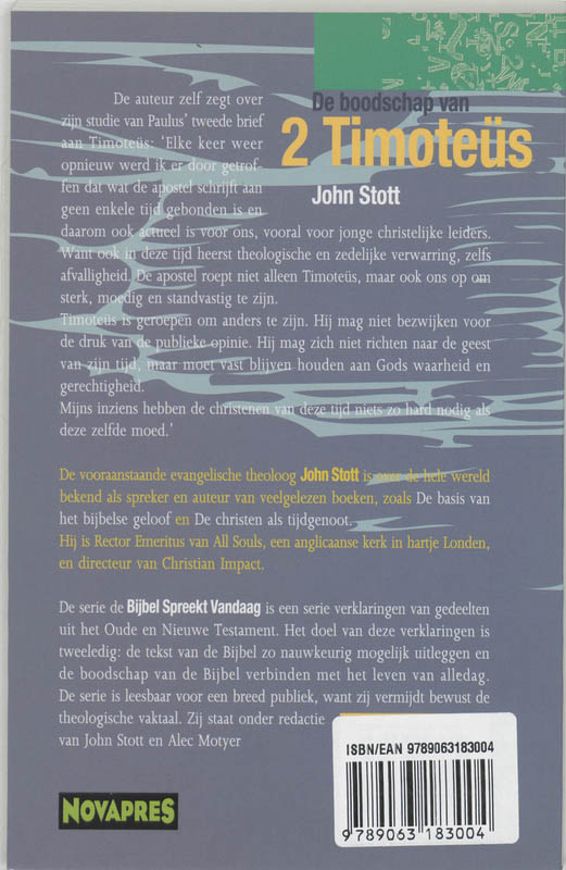 Achterkant van 2 Timotheus