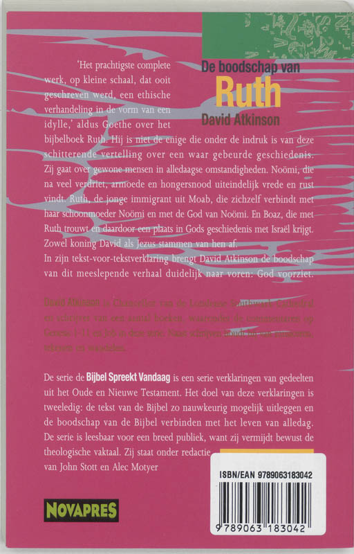 Achterkant van De boodschap van Ruth