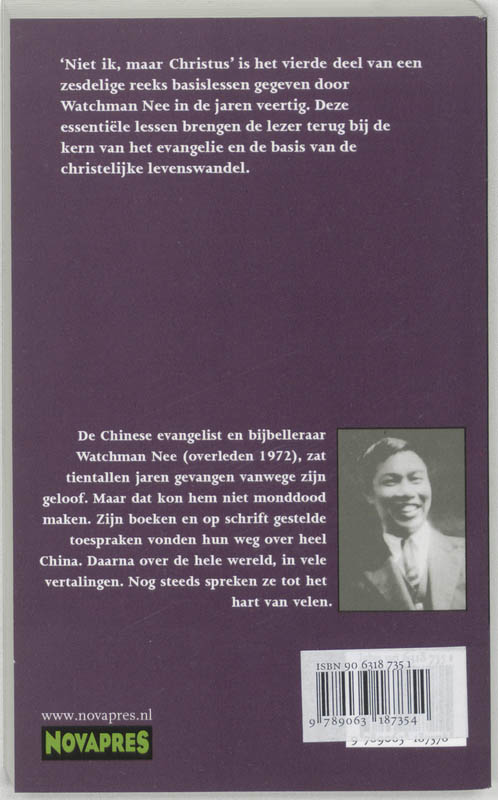 Achterkant van 4 Niet ik, maar Christus