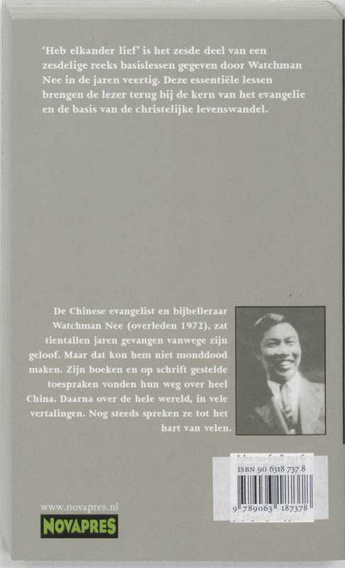 Achterkant van 6 Heb elkander lief