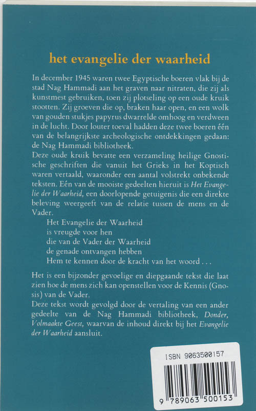 Achterkant van Het evangelie der waarheid