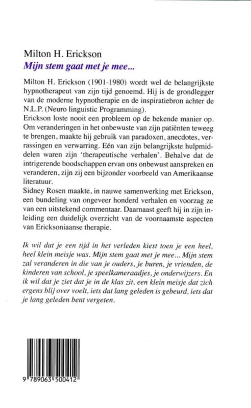Achterkant van Mijn stem gaat met je mee ...