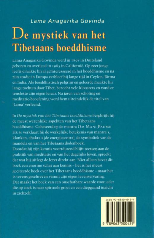 Achterkant van De mystiek van het Tibetaans boeddhisme