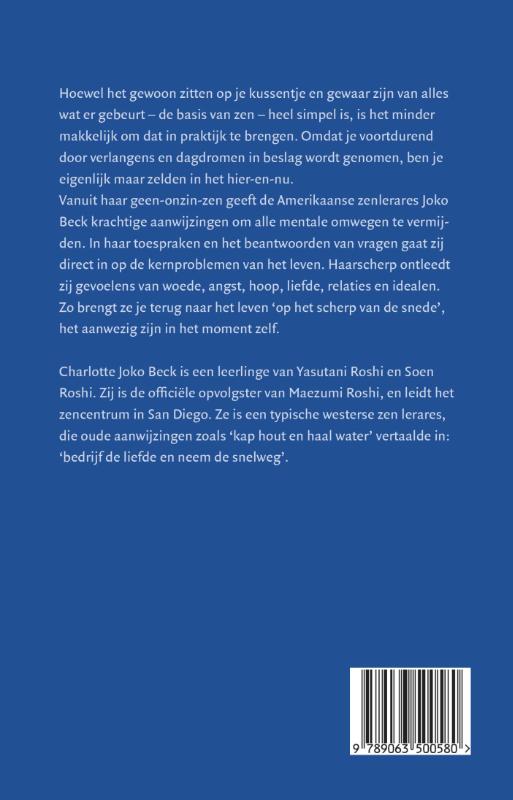 Achterkant van Alle dagen Zen