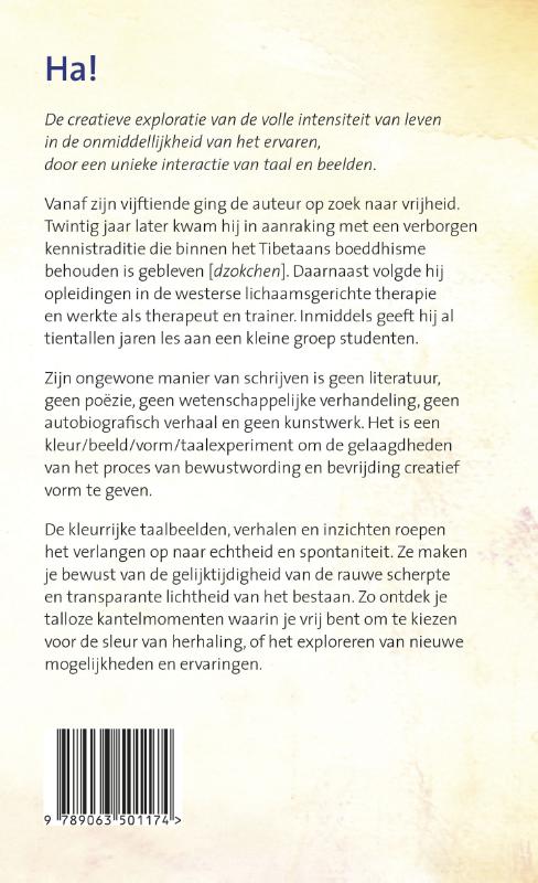 Achterkant van Ha!