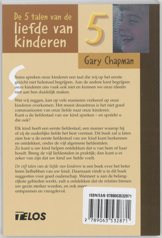 Achterkant van De 5 talen van de liefde van kinderen