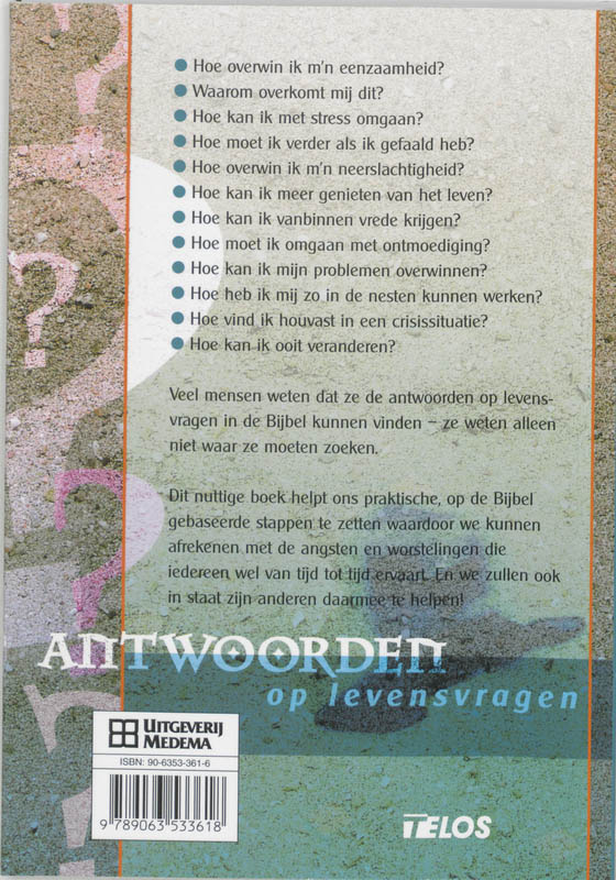 Achterkant van Antwoorden op levensvragen