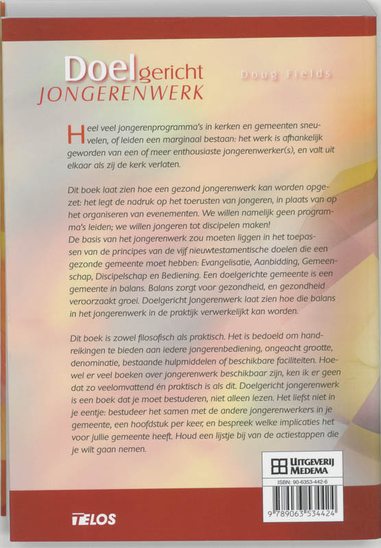 Achterkant van Doelgericht jongerenwerk