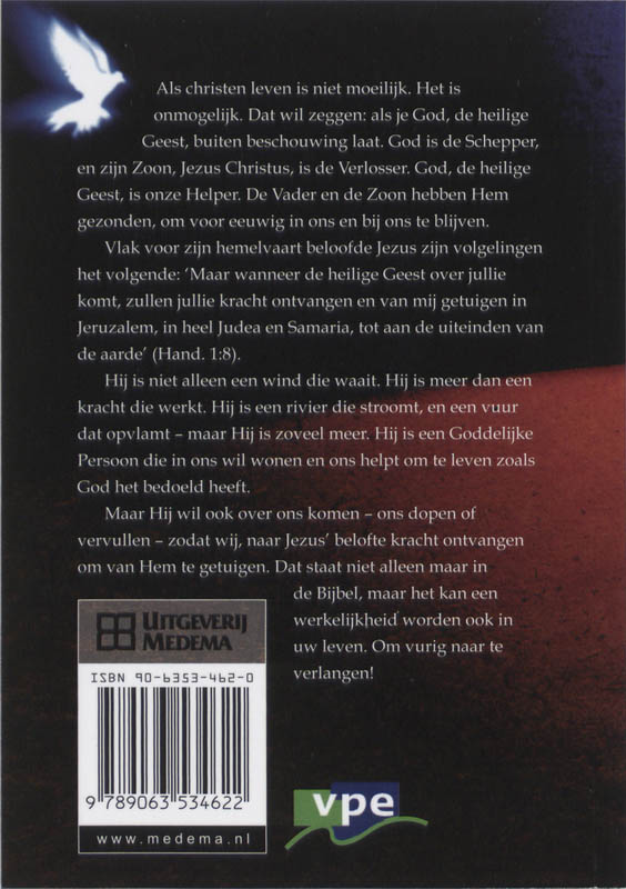 Achterkant van Verlangend naar Uw Geest