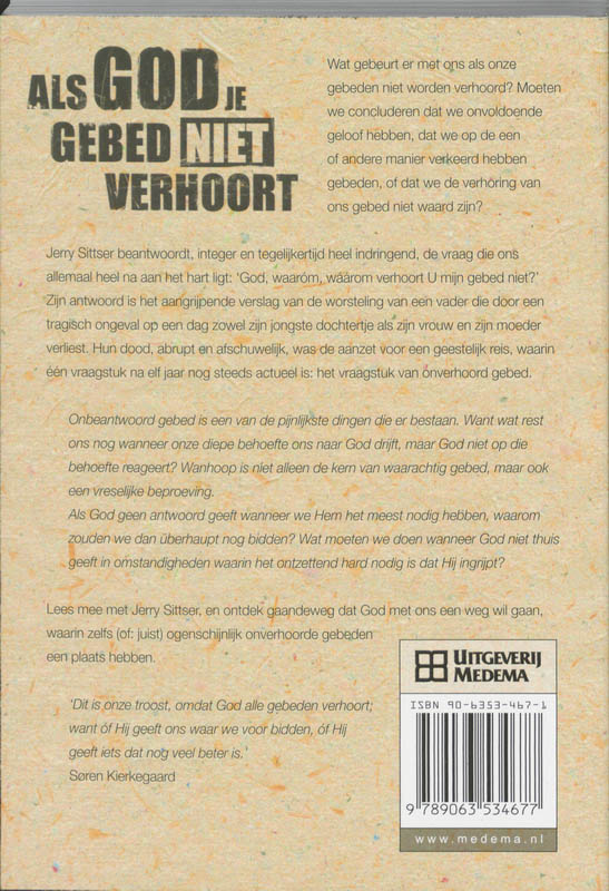 Achterkant van Als God je gebed niet verhoort