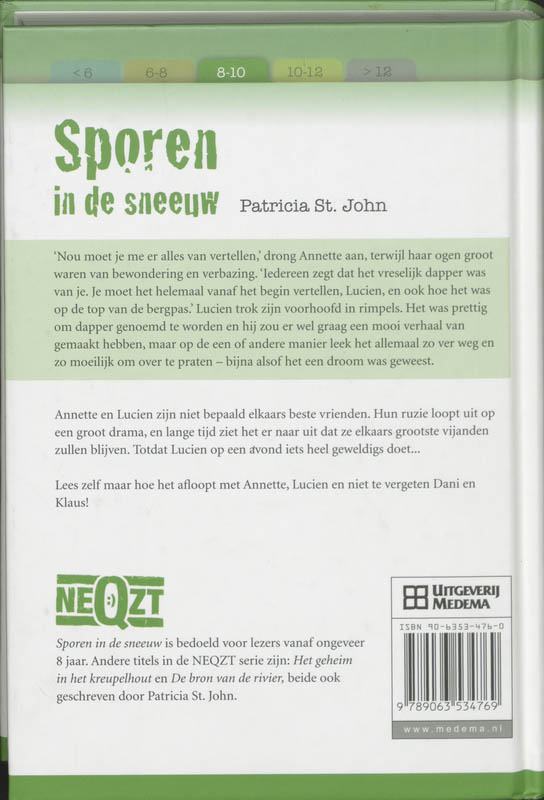 Achterkant van Sporen in de sneeuw
