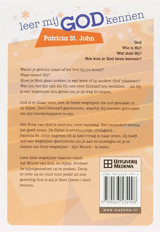 Achterkant van Leer mij God kennen