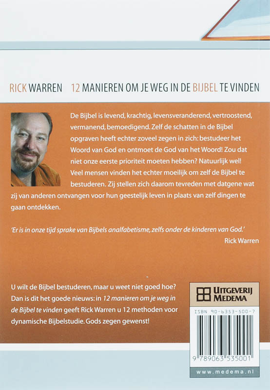 Achterkant van 12 manieren om je weg in de Bijbel te vinden