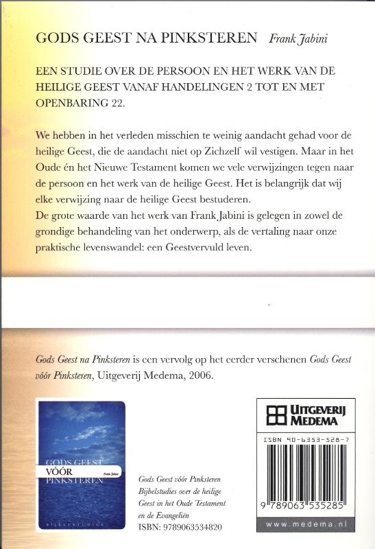 Achterkant van Gods Geest na Pinksteren