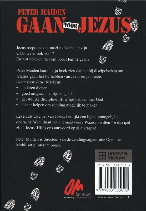 Achterkant van Gaan voor Jezus