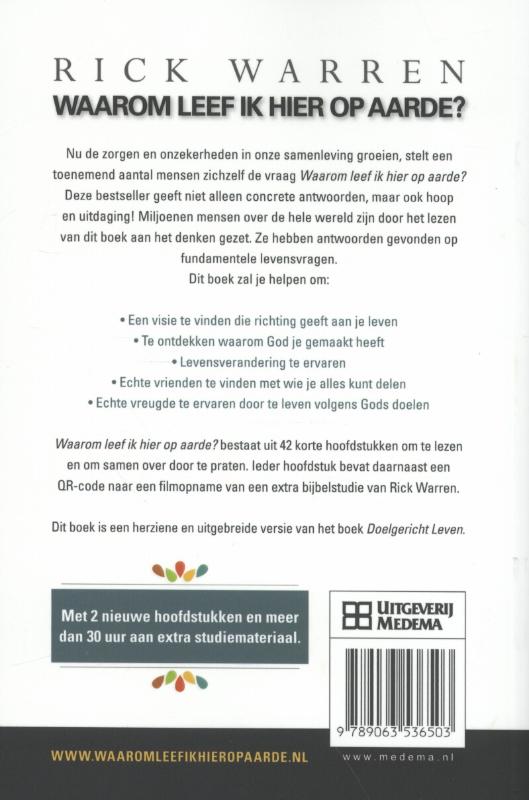 Achterkant van Doelgericht leven