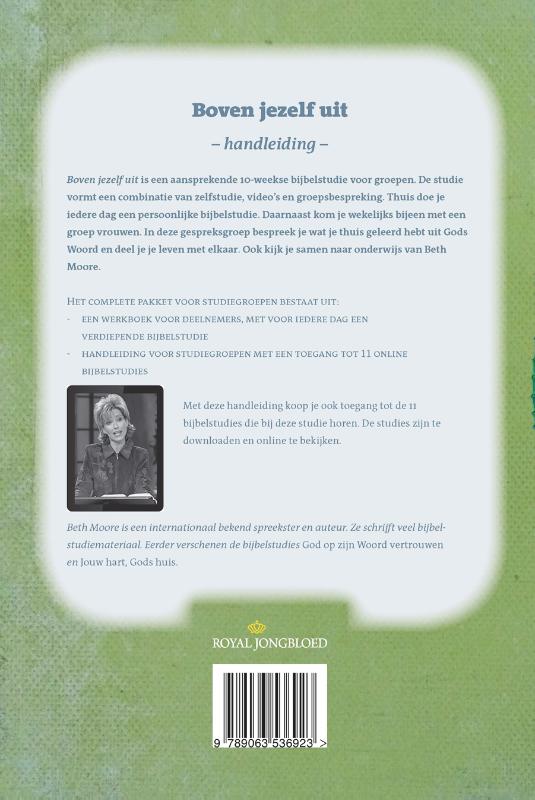 Achterkant van Boven jezelf uit