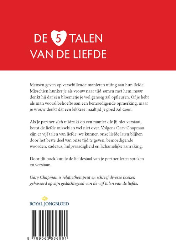 Achterkant van De 5 talen van de liefde