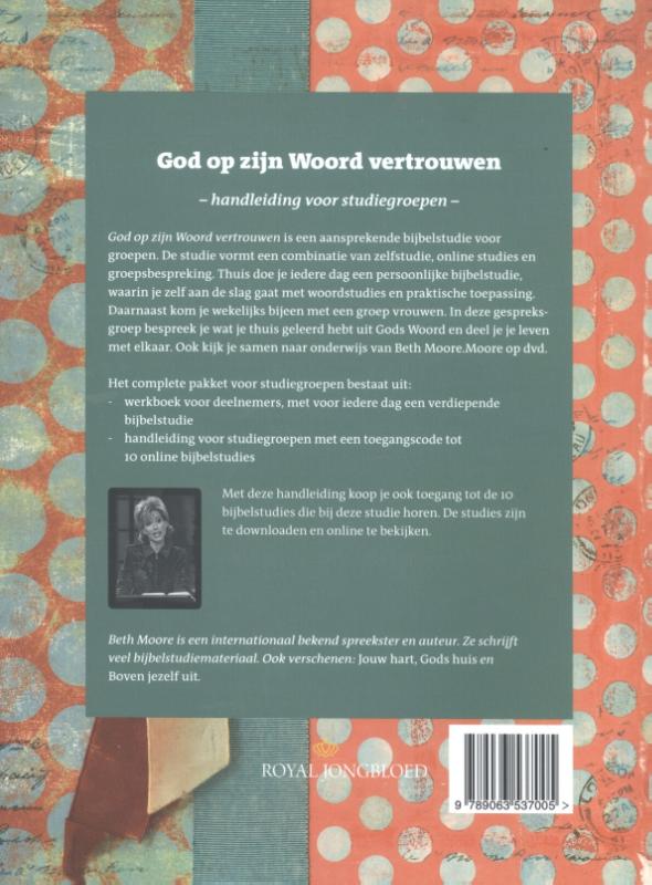 Achterkant van God op zijn woord vertrouwen