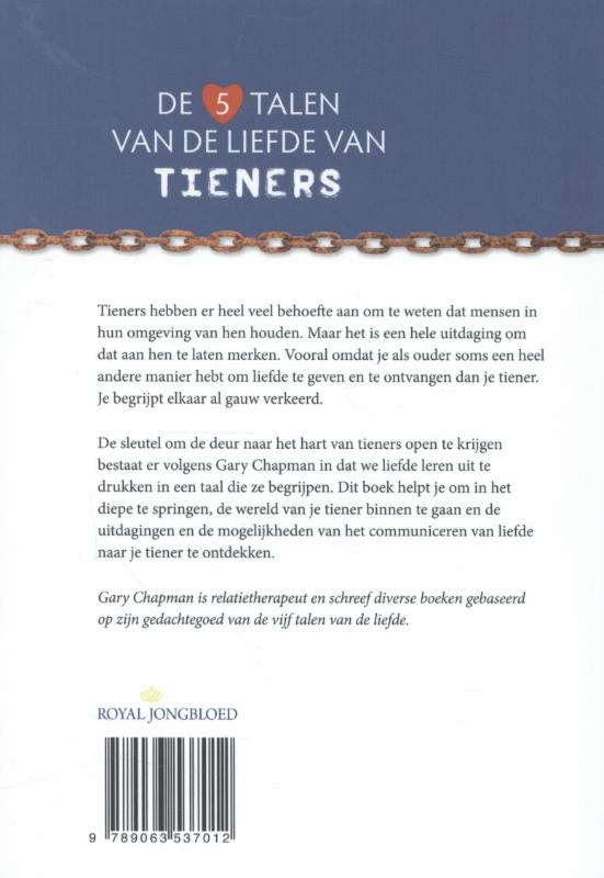 Achterkant van De 5 talen van de liefde van tieners