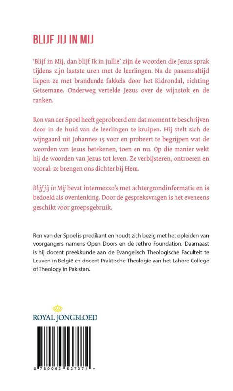 Achterkant van Blijf jij in mij