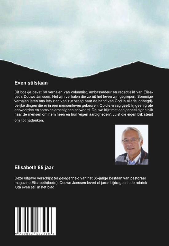 Achterkant van Even stilstaan