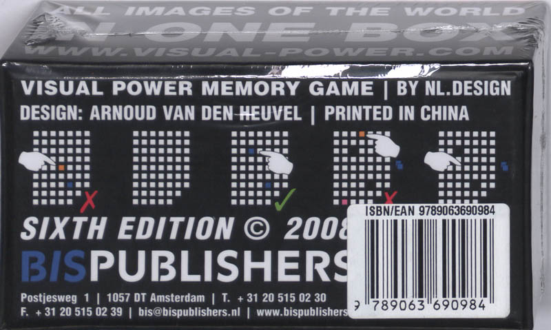 Achterkant van Visual Power Memory Game