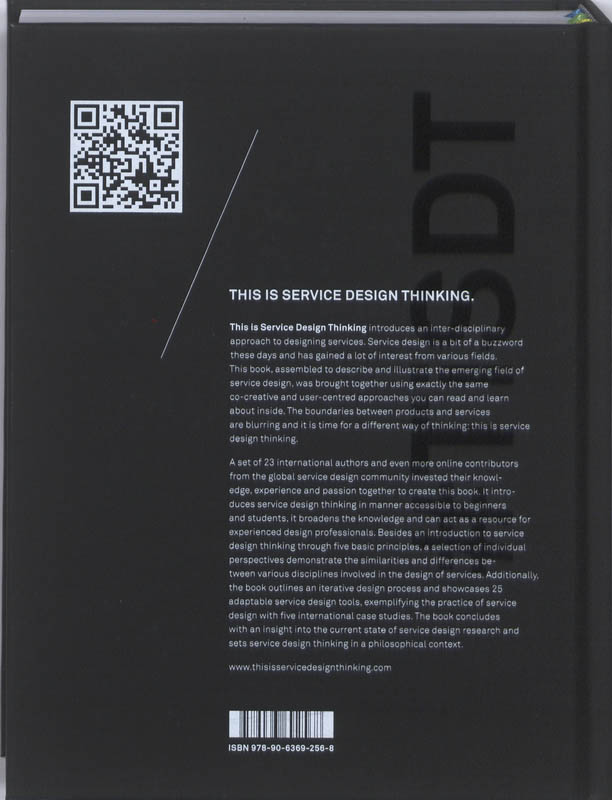 Achterkant van This Is Service Design Thinking