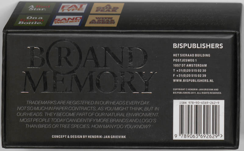Achterkant van Brand Memory Game