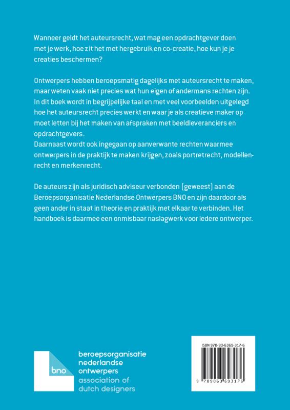 Achterkant van Auteursrecht voor ontwerpers