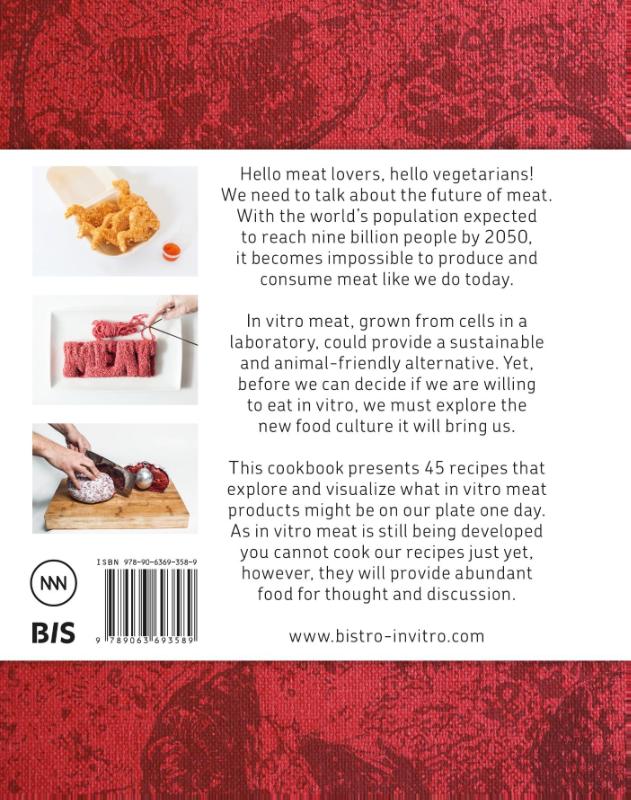 Achterkant van The in vitro meat cookbook