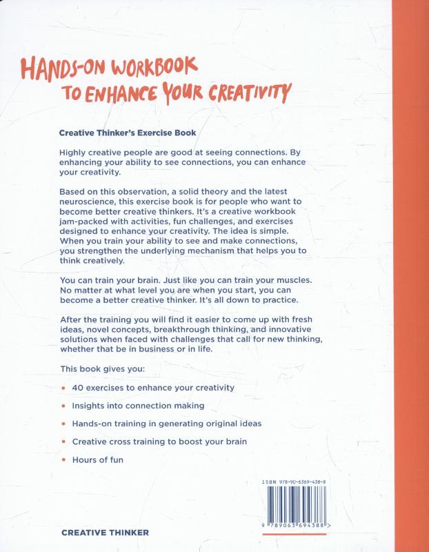 Achterkant van Creative thinker's exercise book