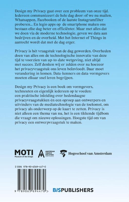 Achterkant van Design my privacy