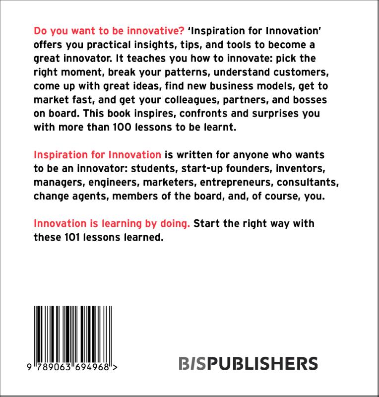 Achterkant van Inspiration for Innovation