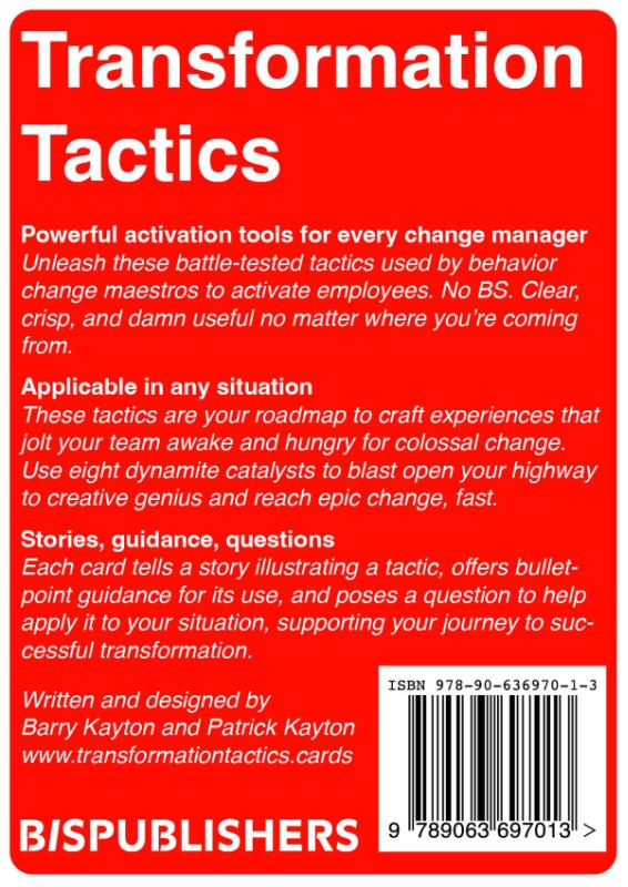Achterkant van Transformation Tactics