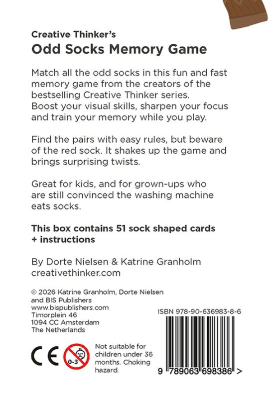 Achterkant van Odd Socks Memory Game