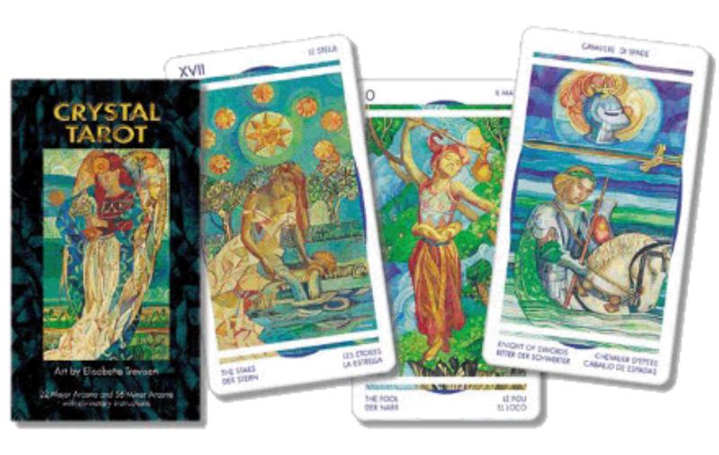 Achterkant van Scarabeo Crystal tarotspel
