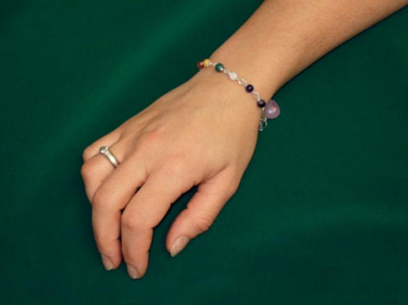 Achterkant van Chakra-armband Kristal
