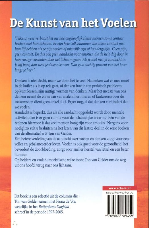Achterkant van De Kunst van het voelen